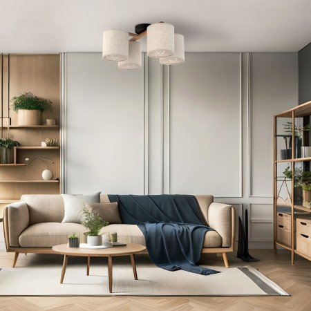 Lampa sufitowa TK-Lighting DEVA TKL6866  Lampa ścienna kolor - szary - czarny styl Nowoczesny  Klasyczny