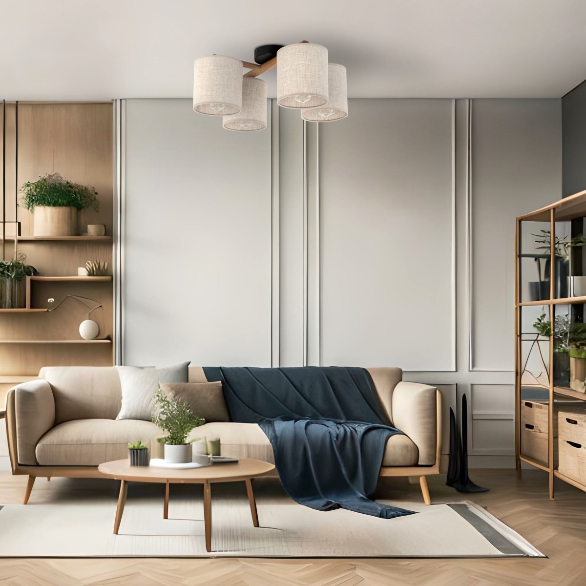 Lampa sufitowa TK-Lighting DEVA TKL6866  Lampa ścienna kolor - szary - czarny styl Nowoczesny  Klasyczny