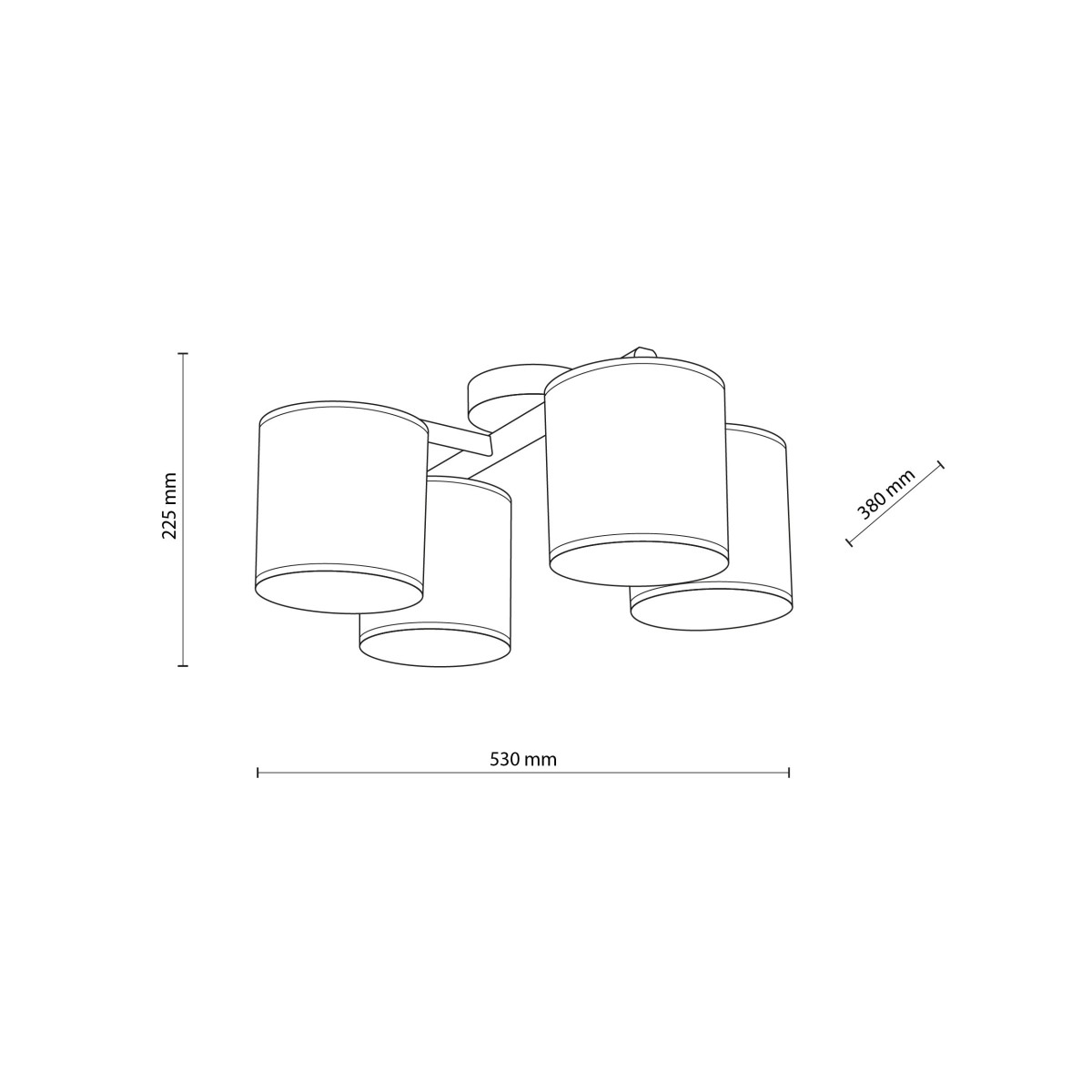 Lampa sufitowa TK-Lighting DEVA TKL6866  Lampa ścienna kolor - szary - czarny styl Nowoczesny  Klasyczny