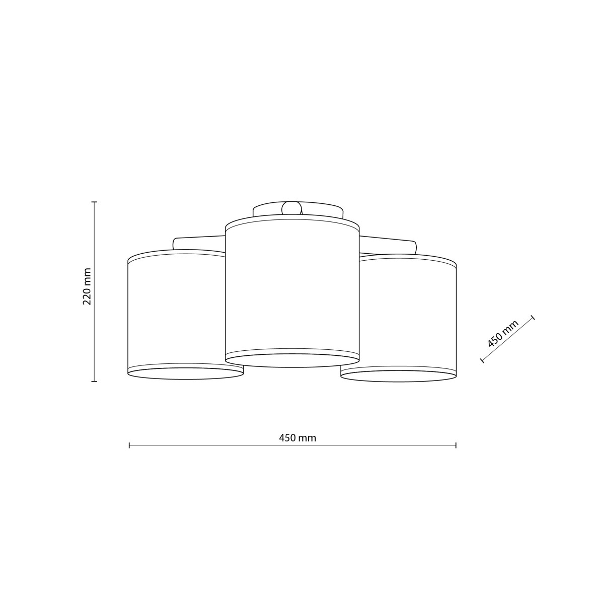 Lampa sufitowa TK-Lighting DEVA TKL6865  Lampa ścienna kolor - sosna - czarny styl Nowoczesny  Klasyczny