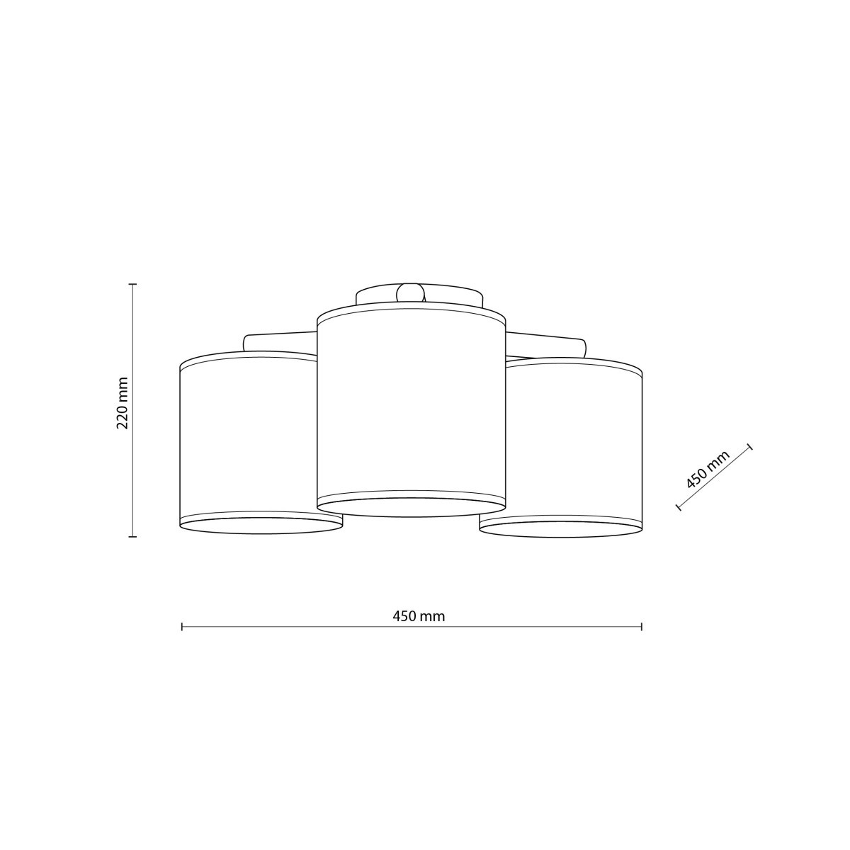 Lampa sufitowa TK-Lighting DEVA TKL6865  Lampa ścienna kolor - sosna - czarny styl Nowoczesny  Klasyczny