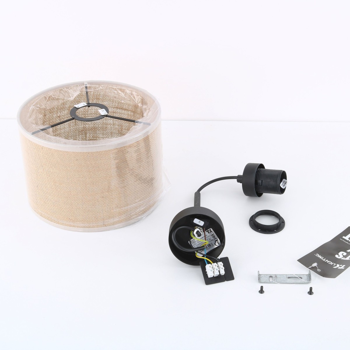 Lampa ścienna TK-Lighting JUTA TKL6858  Kinkiet kolor - czarny - juta styl Nowoczesny  Boho