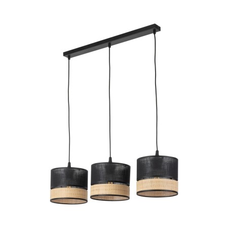 Lampa wisząca TK-Lighting PAGLIA TKL4769 kolor - czarny - rafia styl
