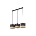 Lampa wisząca TK-Lighting PAGLIA TKL4769 kolor - czarny - rafia styl