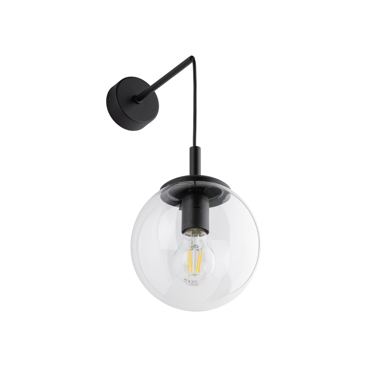 Lampa ścienna TK-Lighting ESME TKL5387  Kinkiet kolor - czarny - transparentny styl Nowoczesny  Loftowy