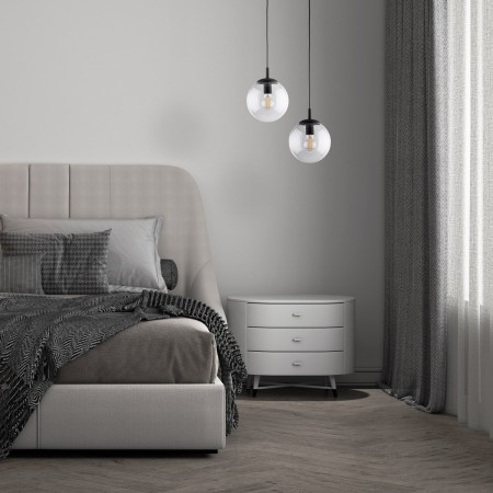 Lampa wisząca TK-Lighting ESME TKL3267  Lampa sufitowa kolor - czarny - transparentny styl Nowoczesny  Klasyczny