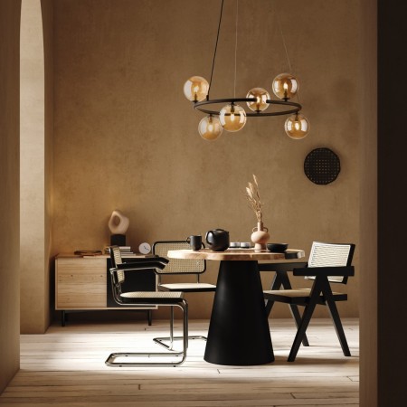 Lampa wisząca TK-Lighting ANABELLE TKL6571  Lampa sufitowa kolor - brązowy - bursztynowy styl Nowoczesny  Skandynawski