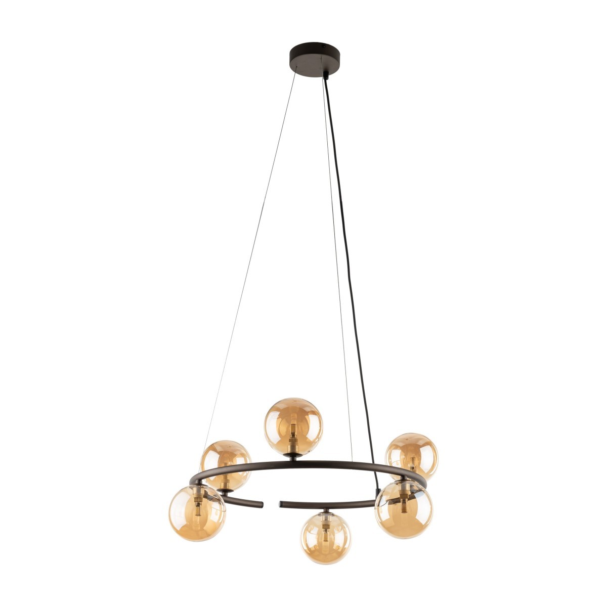 Lampa wisząca TK-Lighting ANABELLE TKL6571  Lampa sufitowa kolor - brązowy - bursztynowy styl Nowoczesny  Skandynawski