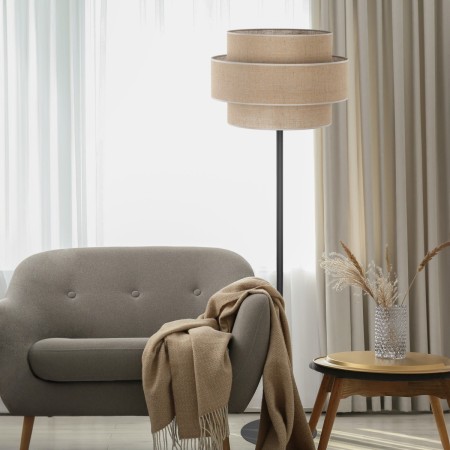 Lampa podłogowa TK-Lighting CALISTO TKL5405 kolor - czarny - juta styl Nowoczesny  Boho