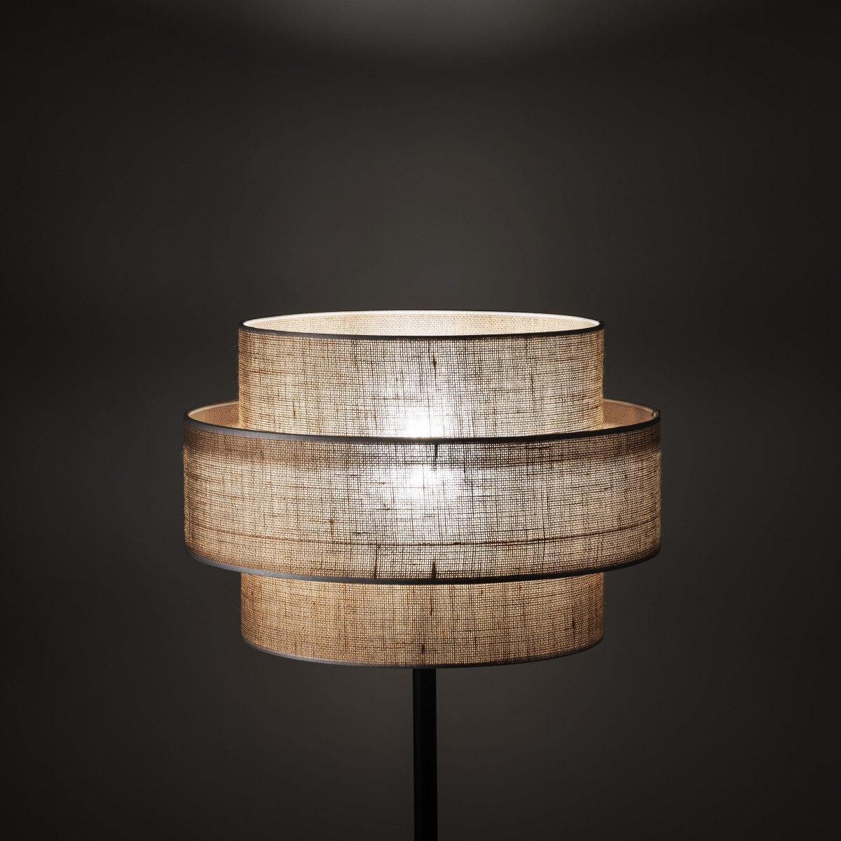 Lampa podłogowa TK-Lighting CALISTO TKL5405 kolor - czarny - juta styl Nowoczesny  Boho