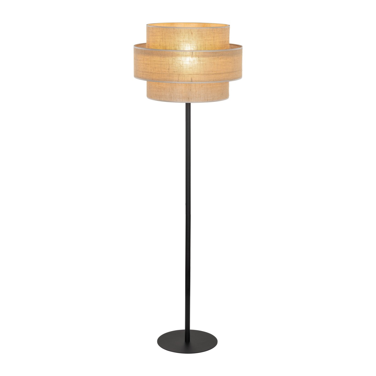 Lampa podłogowa TK-Lighting CALISTO TKL5405 kolor - czarny - juta styl Nowoczesny  Boho