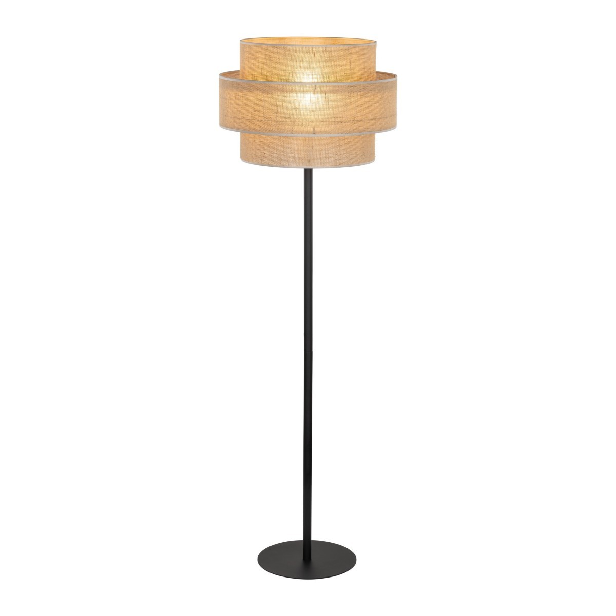 Lampa podłogowa TK-Lighting CALISTO TKL5405 kolor - czarny - juta styl Nowoczesny  Boho