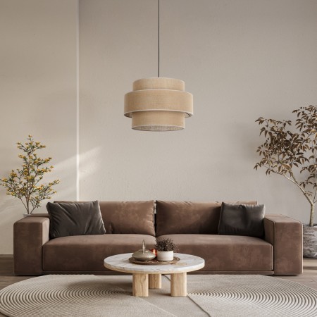 Lampa wisząca TK-Lighting CALISTO TKL5402 kolor - czarny - juta styl Nowoczesny  Boho
