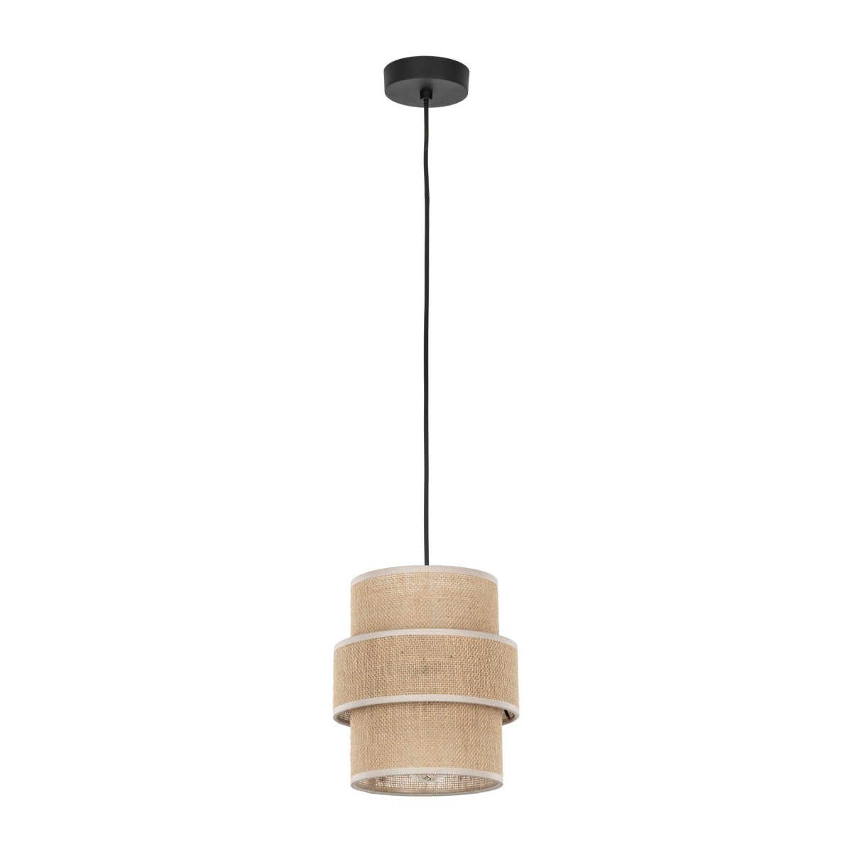 Lampa wisząca TK-Lighting CALISTO TKL5401  Lampa sufitowa kolor - czarny - juta styl Nowoczesny  Boho