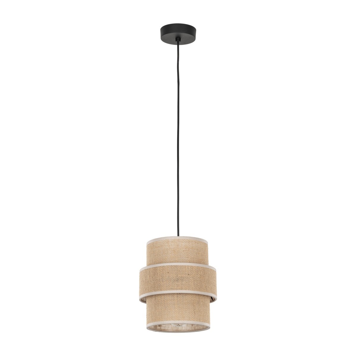 Lampa wisząca TK-Lighting CALISTO TKL5401  Lampa sufitowa kolor - czarny - juta styl Nowoczesny  Boho