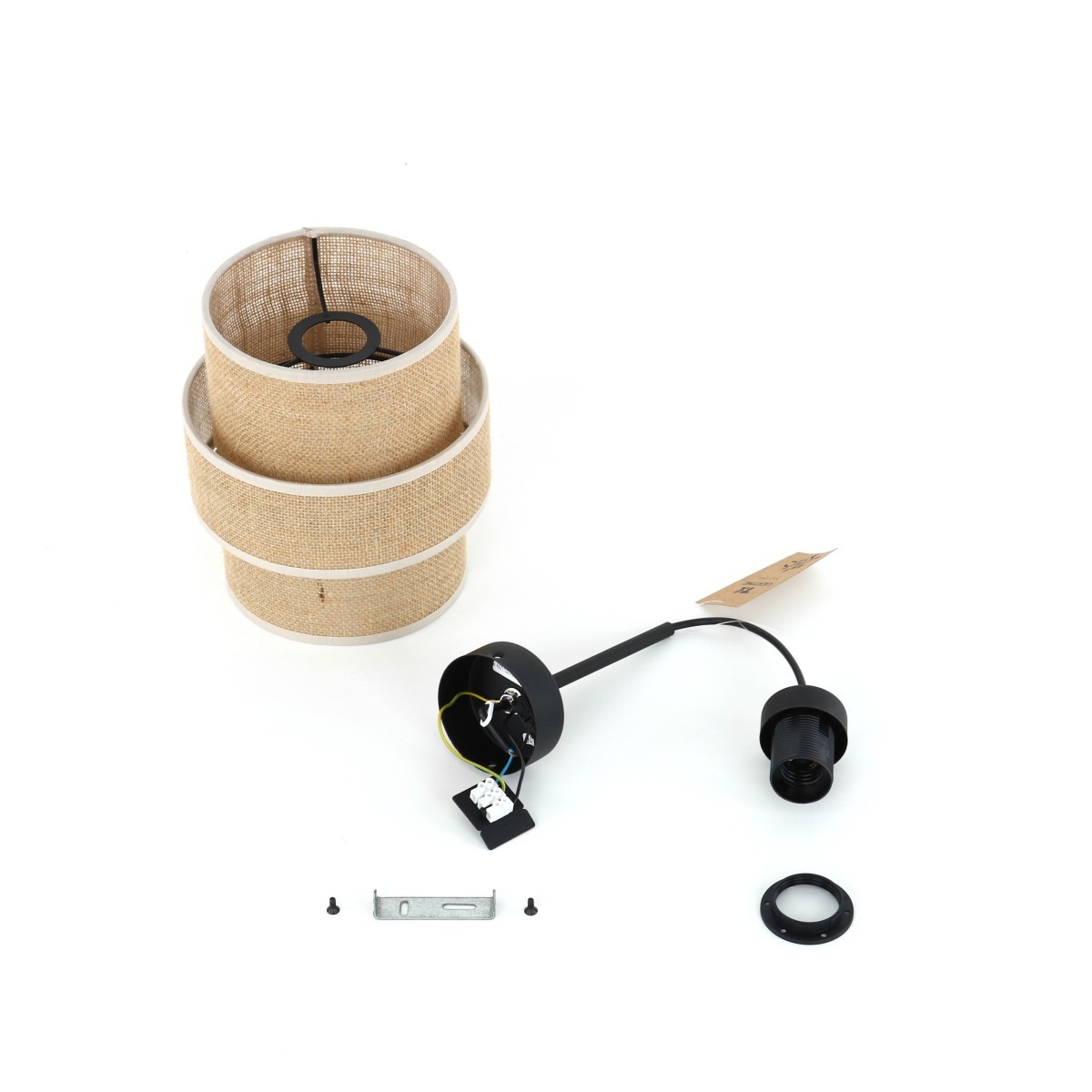 Kinkiet TK-Lighting CALISTO TKL5400 kolor - czarny - juta styl Nowoczesny  Boho