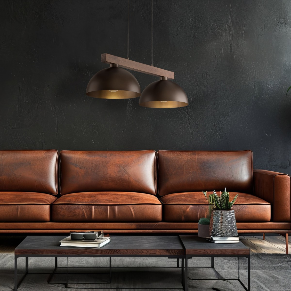 Lampa wisząca TK-Lighting OSLO TKL4507  Lampa sufitowa kolor - brązowy - orzech styl Nowoczesny  Rustykalny