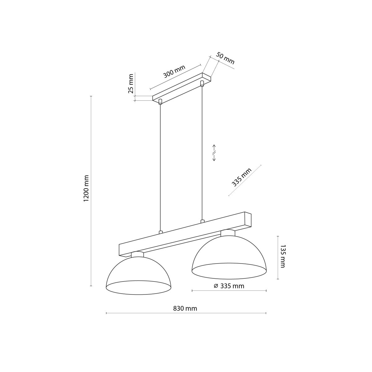 Lampa wisząca TK-Lighting OSLO TKL4507  Lampa sufitowa kolor - brązowy - orzech styl Nowoczesny  Rustykalny