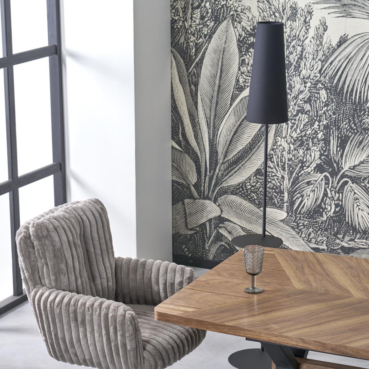 Lampa podłogowa TK-Lighting ZING TKL5959 kolor - czarny styl Nowoczesny  Minimalistyczny