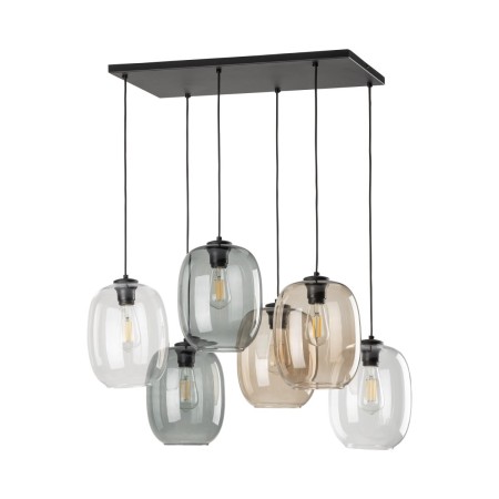 Lampa wisząca TK-Lighting ELIO TKL5974  Lampa sufitowa kolor - czarny - transparentny styl Nowoczesny  Glamour