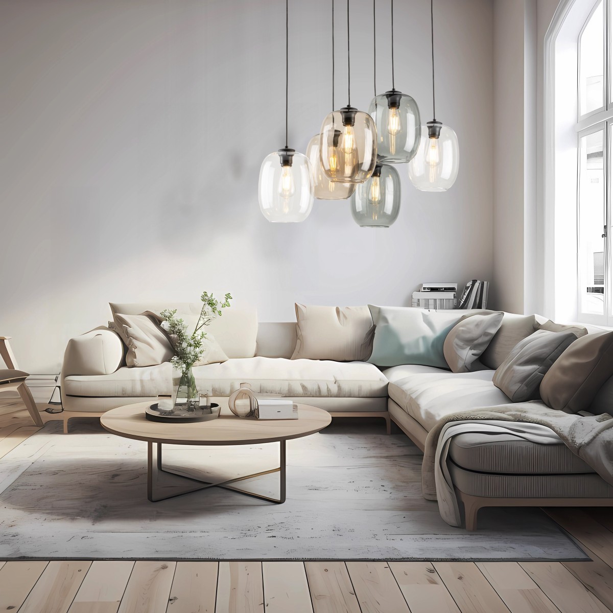 Lampa wisząca TK-Lighting ELIO TKL5974  Lampa sufitowa kolor - czarny - transparentny styl Nowoczesny  Glamour