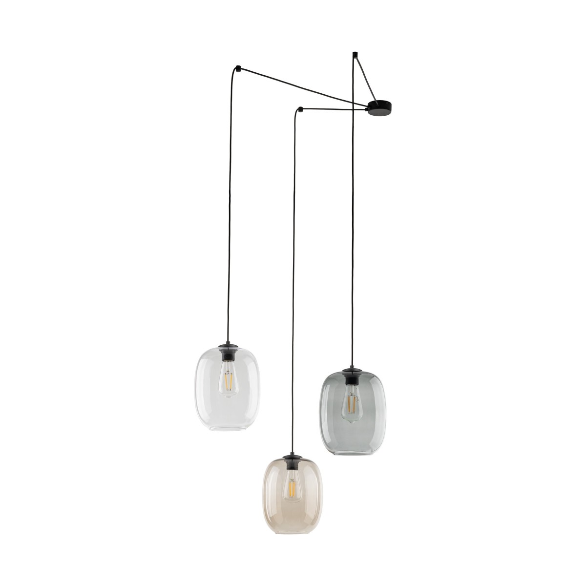 Lampa wisząca TK-Lighting ELIO TKL5972  Lampa sufitowa kolor - czarny - transparentny styl Nowoczesny  Skandynawski