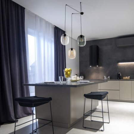 Lampa wisząca TK-Lighting ELIO TKL5972  Lampa sufitowa kolor - czarny - transparentny styl Nowoczesny  Skandynawski