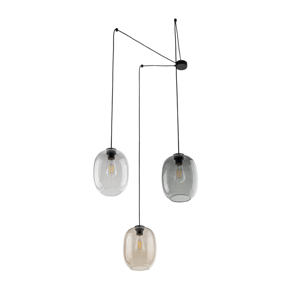 Lampa wisząca TK-Lighting ELIO TKL5972  Lampa sufitowa kolor - czarny - transparentny styl Nowoczesny  Skandynawski