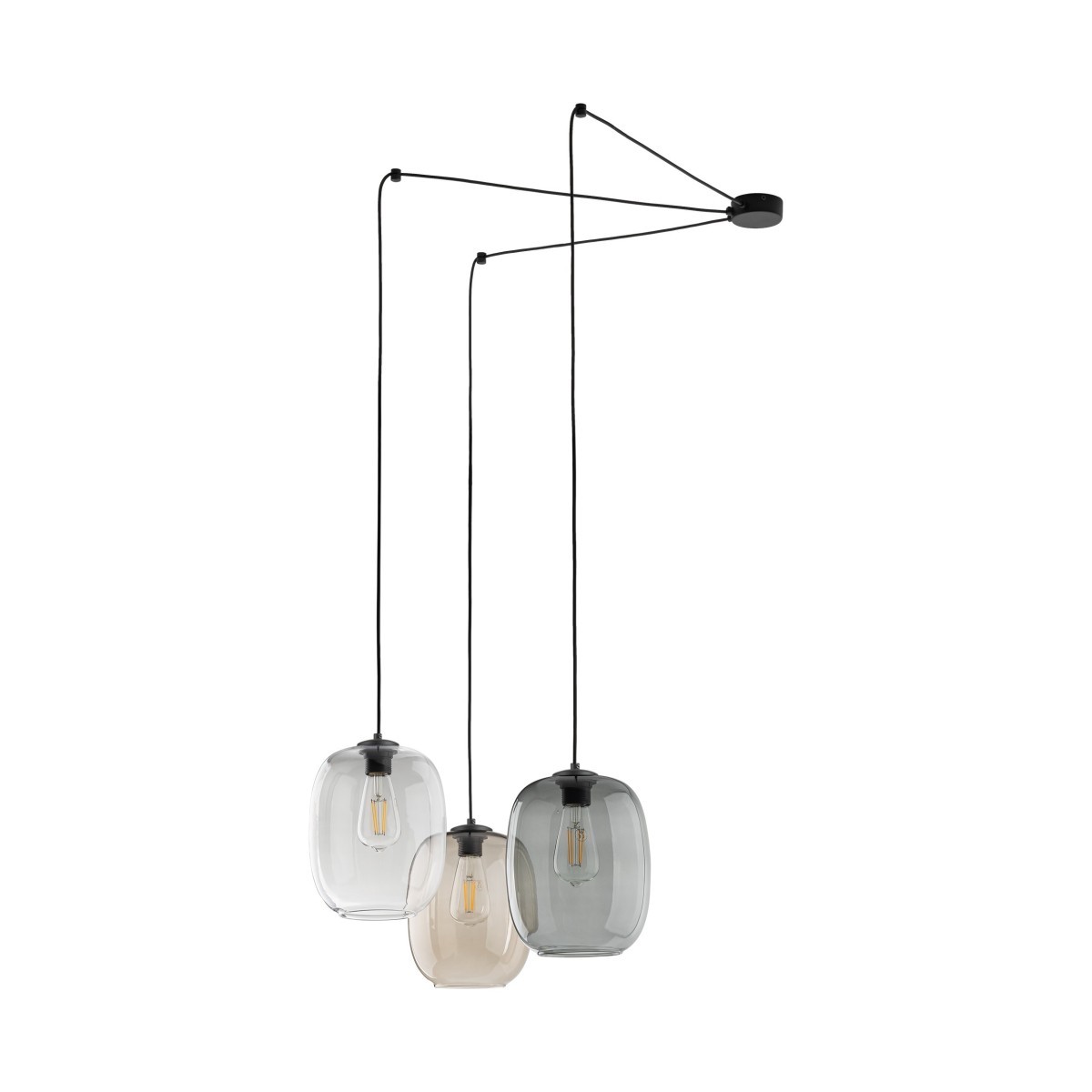 Lampa wisząca TK-Lighting ELIO TKL5972  Lampa sufitowa kolor - czarny - transparentny styl Nowoczesny  Skandynawski