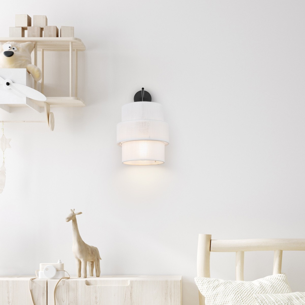 Kinkiet TK-Lighting CALISTO TKL5956 kolor - czarny - biały styl Nowoczesny  Skandynawski