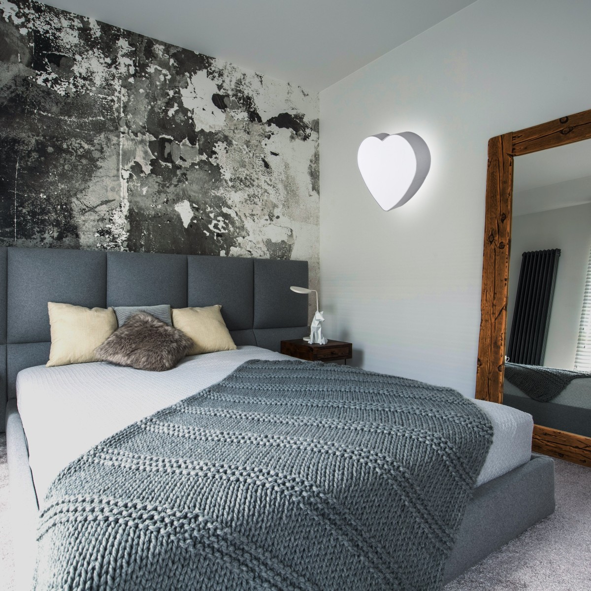 Lampa sufitowa TK-Lighting HEART TKL5923  Lampa ścienna kolor - szary styl Nowoczesny  Klasyczny