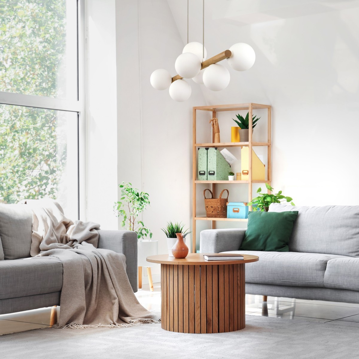 Lampa wisząca TK-Lighting ESTERA TKL5905  Lampa sufitowa kolor - sosna - biały styl Nowoczesny  Skandynawski