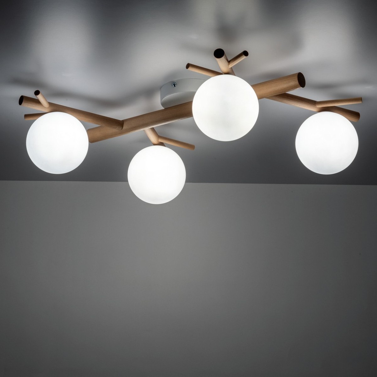 Lampa sufitowa TK-Lighting SHERON TKL5309  Lampa ścienna kolor - biały - sosna styl Nowoczesny  Boho