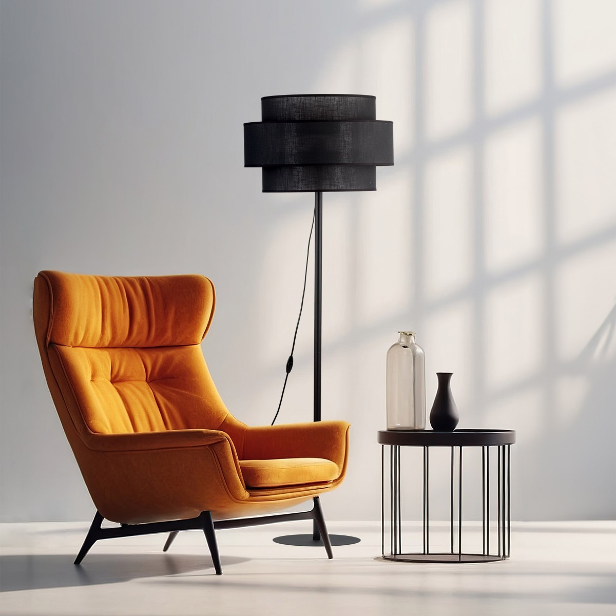 Lampa podłogowa TK-Lighting CALISTO TKL5896 kolor - czarny styl Nowoczesny  Minimalistyczny