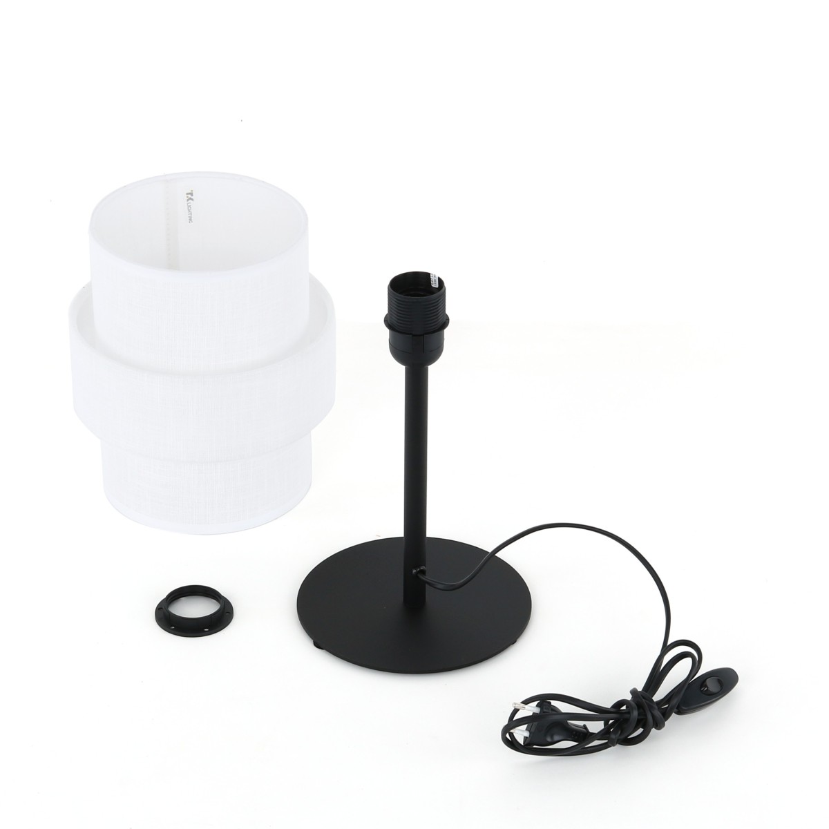 Lampka nocna TK-Lighting CALISTO TKL5893 kolor - czarny - biały styl Nowoczesny  Skandynawski