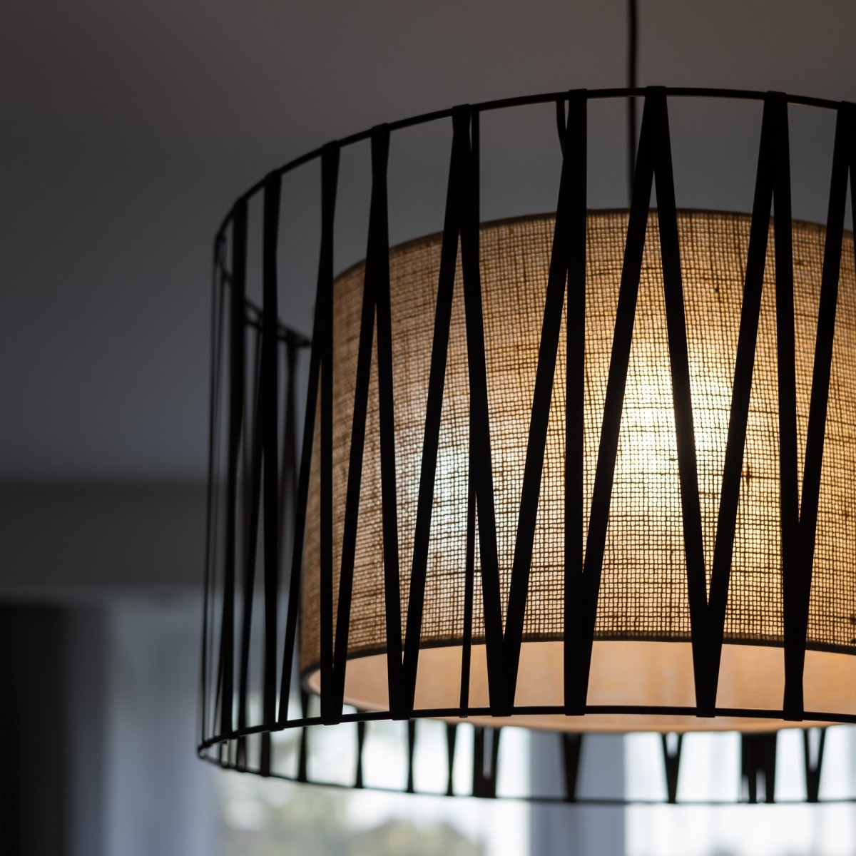 Lampa wisząca TK-Lighting HARMONY TKL4562  Lampa sufitowa kolor - czarny - juta styl Nowoczesny  Klasyczny