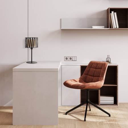 Lampka nocna TK-Lighting HARMONY TKL5889 kolor - czarny - juta styl Nowoczesny  Klasyczny