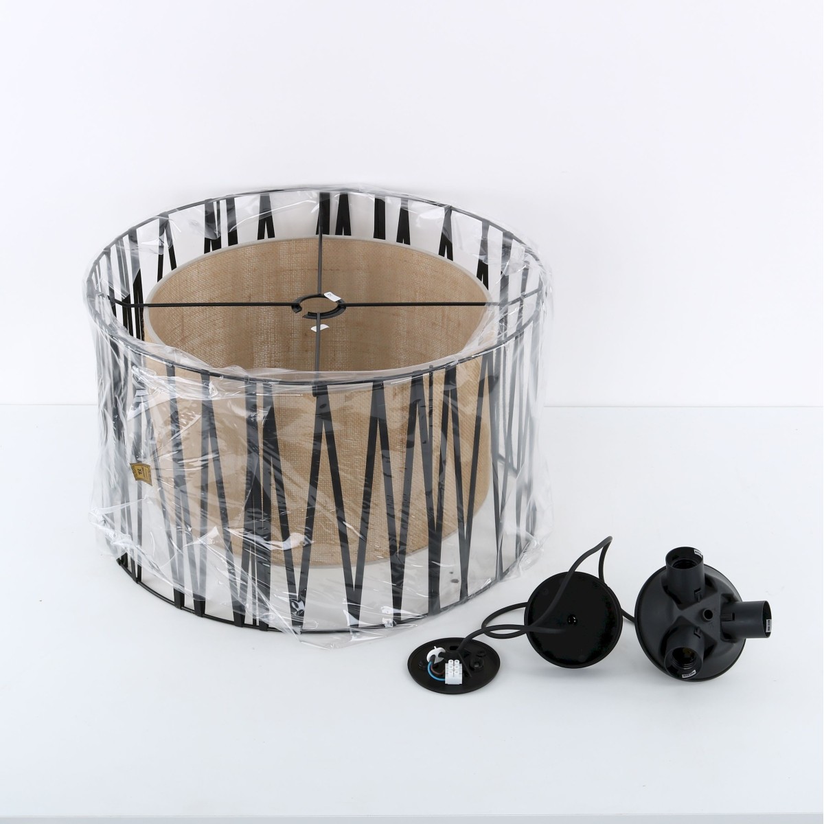 Lampa wisząca TK-Lighting HARMONY TKL4557  Lampa sufitowa kolor - czarny - juta styl Nowoczesny  Klasyczny