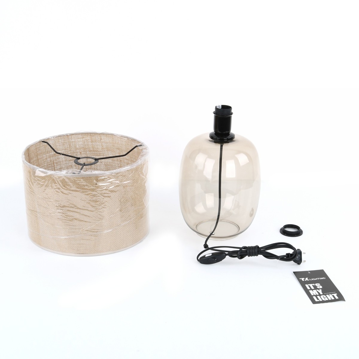 Lampka nocna TK-Lighting MELODY TKL5986 kolor - topaz - juta styl Nowoczesny  Boho