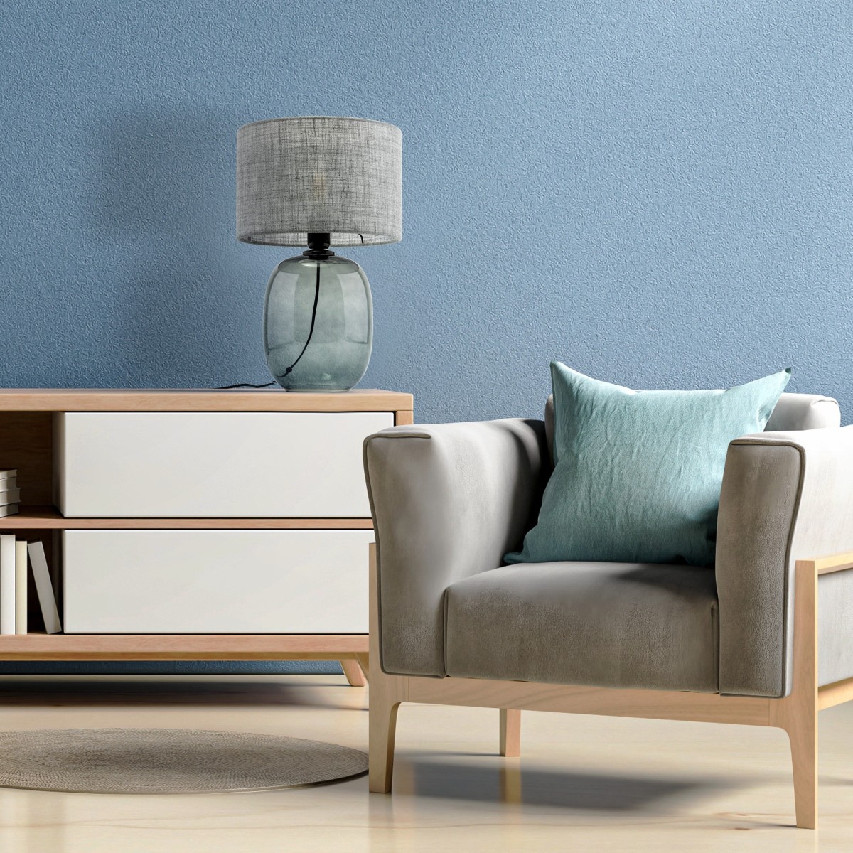 Lampka nocna TK-Lighting MELODY TKL5987 kolor - grafitowy - szary styl Nowoczesny  Boho