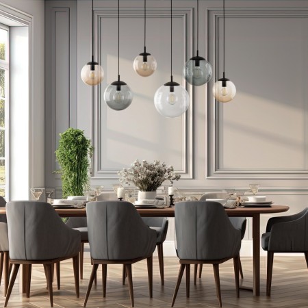 Lampa wisząca TK-Lighting ESME TKL4797  Lampa sufitowa kolor - czarny - transparentny styl Nowoczesny  Glamour