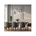 Lampa wisząca TK-Lighting ESME TKL4797  Lampa sufitowa kolor - czarny - transparentny styl Nowoczesny  Glamour