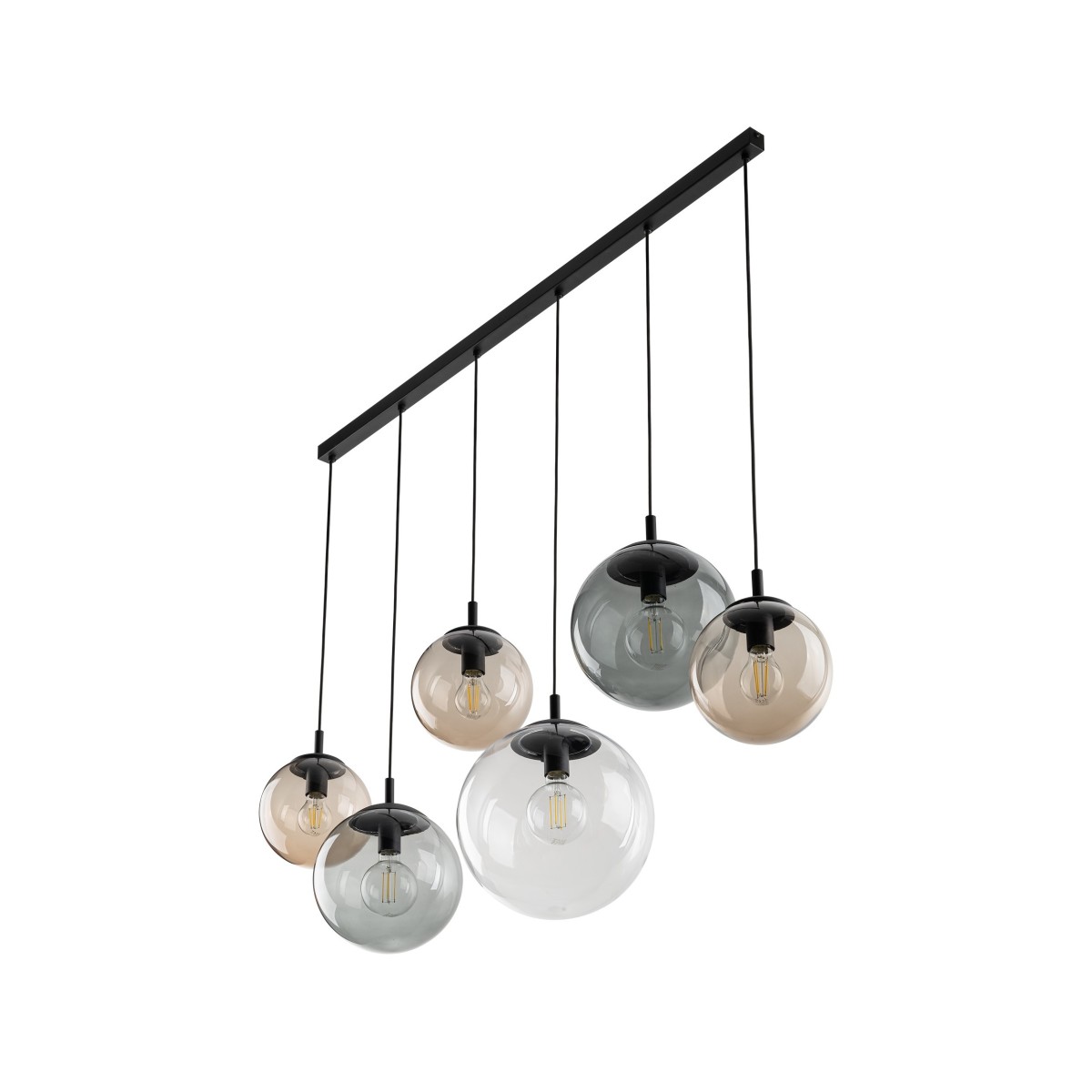 Lampa wisząca TK-Lighting ESME TKL4797  Lampa sufitowa kolor - czarny - transparentny styl Nowoczesny  Glamour