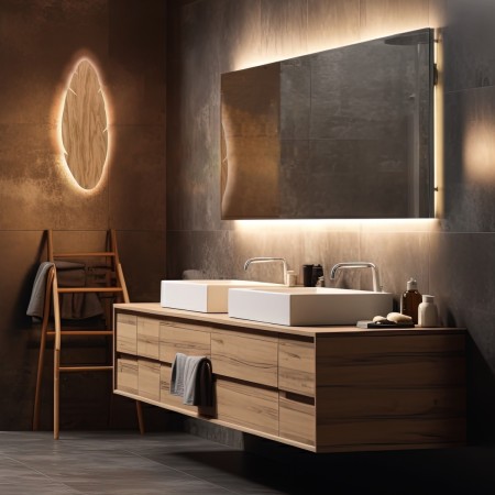 Lampa ścienna TK-Lighting HOJA TKL5565  Kinkiet kolor - orzech - czarny styl Nowoczesny  Boho