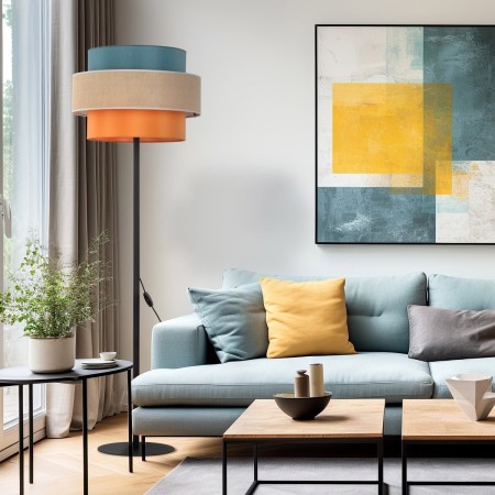 Lampa podłogowa TK-Lighting TRIO TKL6452 kolor - czarny - multikolor styl Nowoczesny  Boho