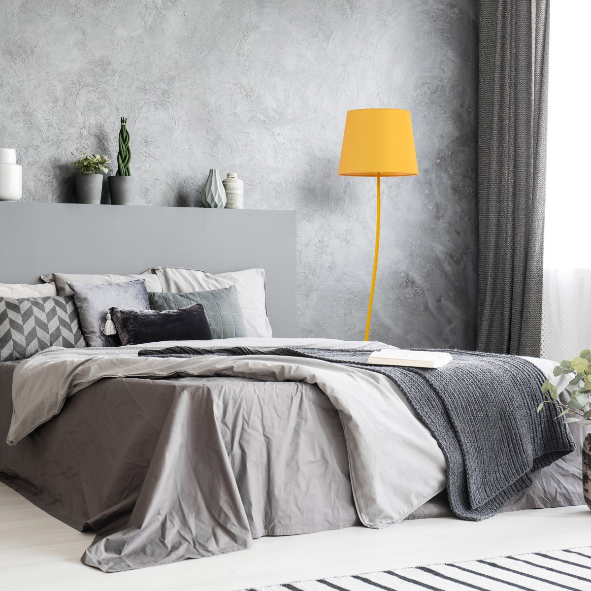 Lampa podłogowa TK-Lighting NICOLA TKL6645 kolor - żółty styl Nowoczesny  Boho