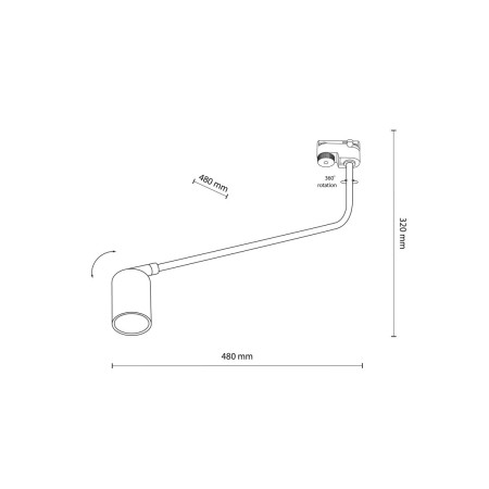 Systemy szynowe TK-Lighting TRACER TKL6643 kolor - czarny styl Nowoczesny  Loftowy