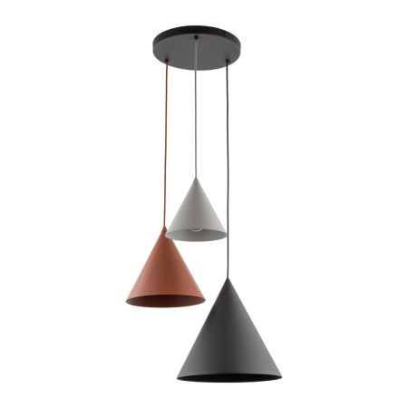 Lampa wisząca TK-Lighting CONO TKL6633  Lampa sufitowa kolor - czarny - beżowy styl Nowoczesny  Rustykalny