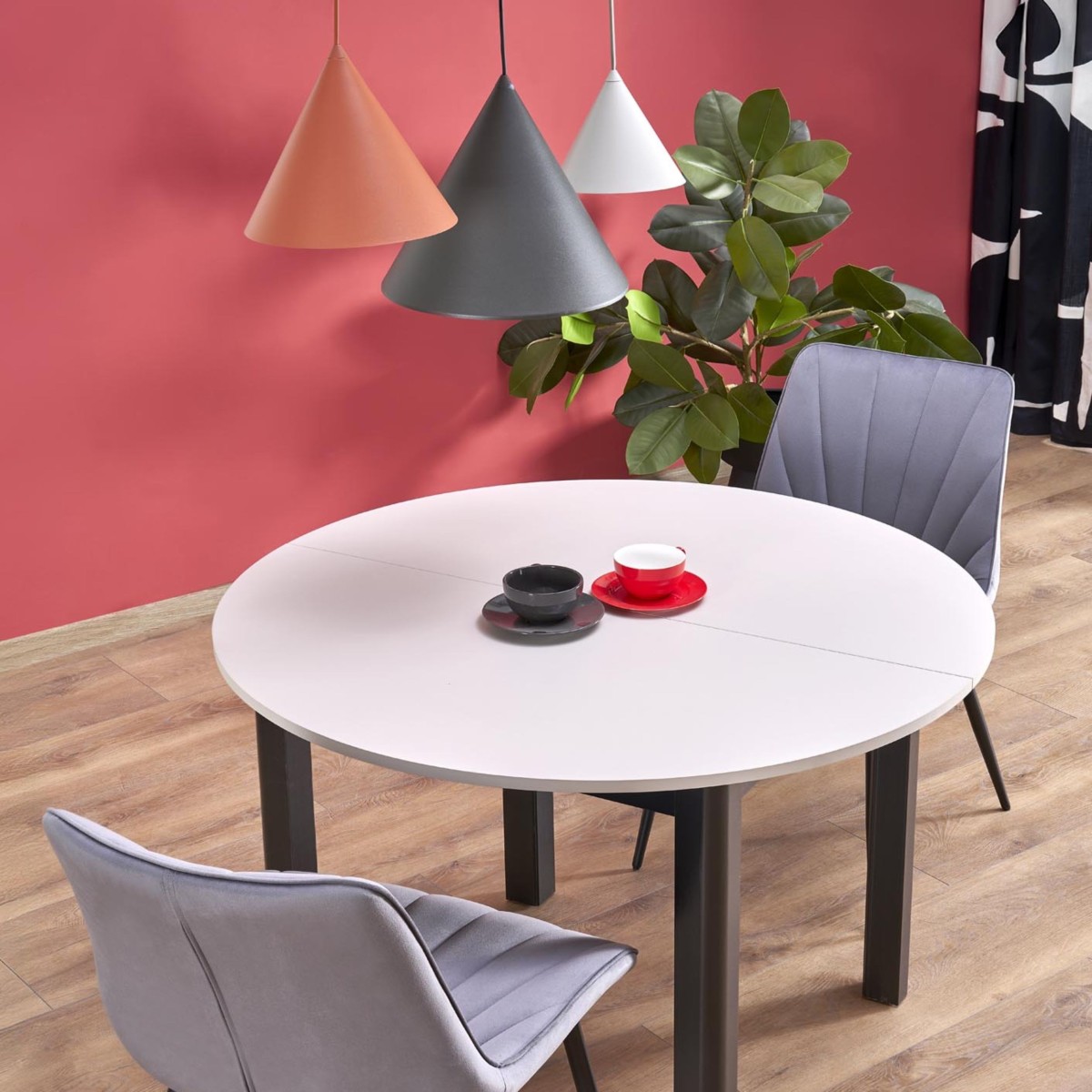 Lampa wisząca TK-Lighting CONO TKL6633  Lampa sufitowa kolor - czarny - beżowy styl Nowoczesny  Rustykalny