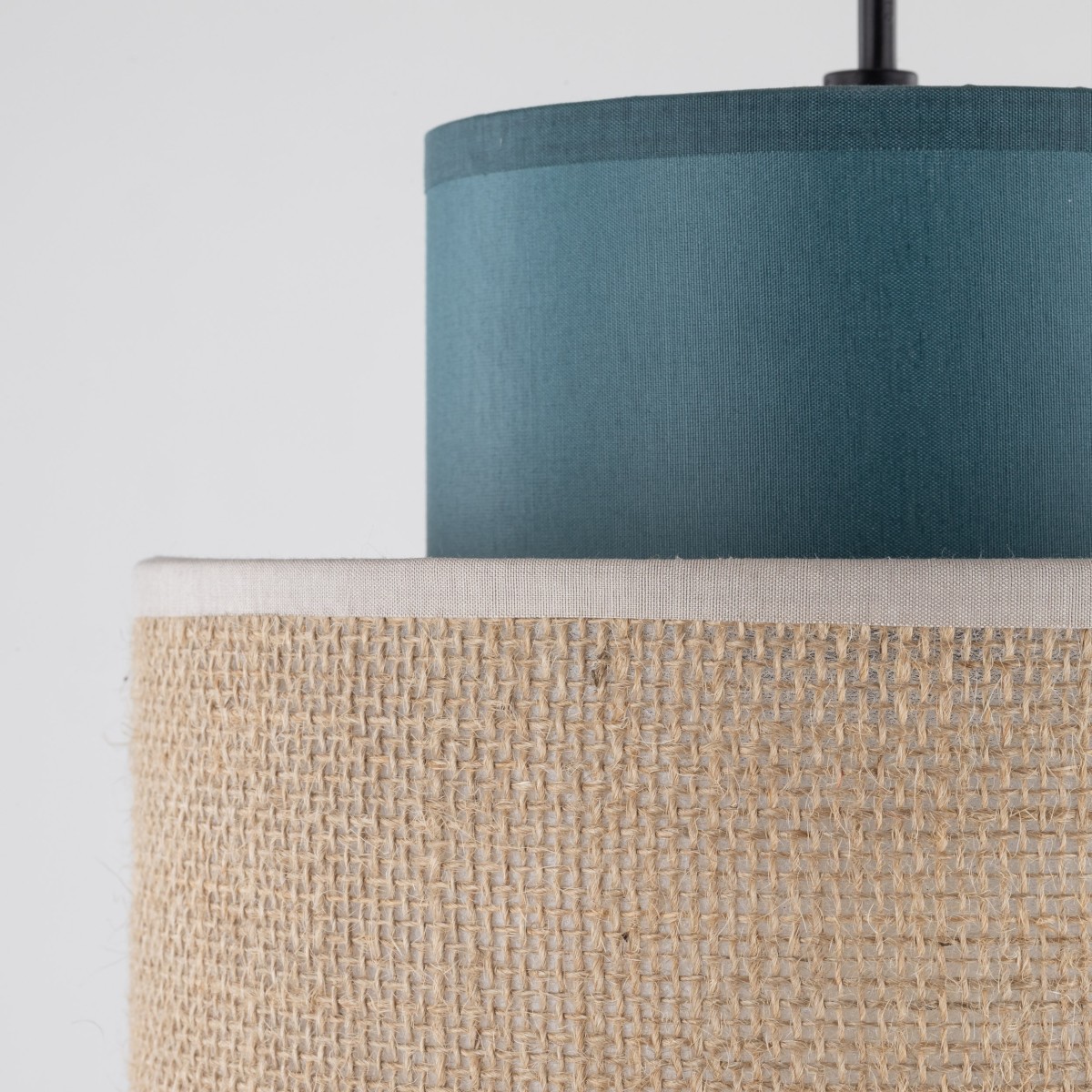 Lampa wisząca TK-Lighting DUO TKL3257  Lampa sufitowa kolor - czarny - juta styl Nowoczesny  Boho